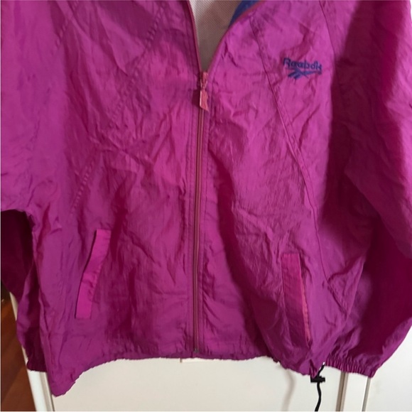 VINTAGE Reebok Purple Windbreaker Athletic Jacket - Picture 3 of 5